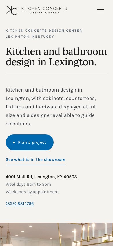 The new homepage on a phone